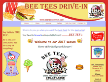 Tablet Screenshot of beeteesdrivein.com